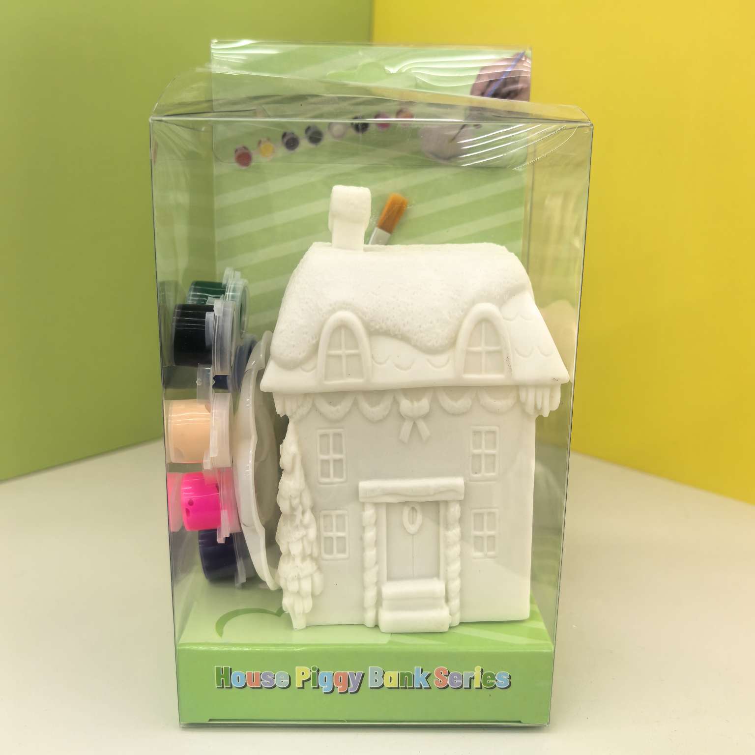 不易碎搪胶房子系列存钱罐  零钱罐  彩绘儿童益智类玩具手工制作   公园广场摆地摊 玩具彩泥画 颜料画 贴钻画厂家直销