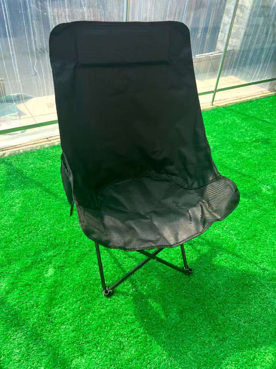 高椅背月亮椅户外折叠椅旅行野外户外钓鱼椅露营椅月亮椅靠背椅子沙滩木椅