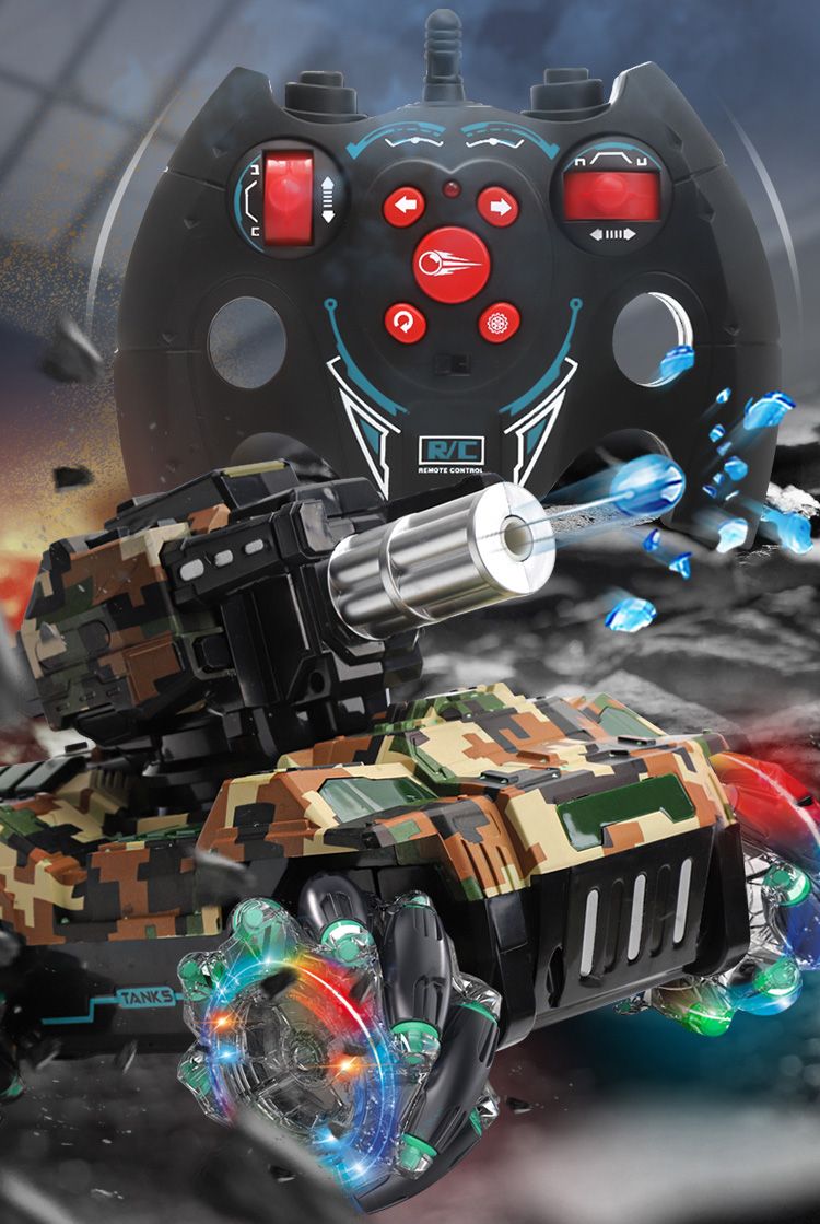 New special effects remote control tank, water bomb transformation, electric four-wheel drive off-road racing car, children's toy, boy, Wuyuan toy wholesale, foreign trade export Specification image