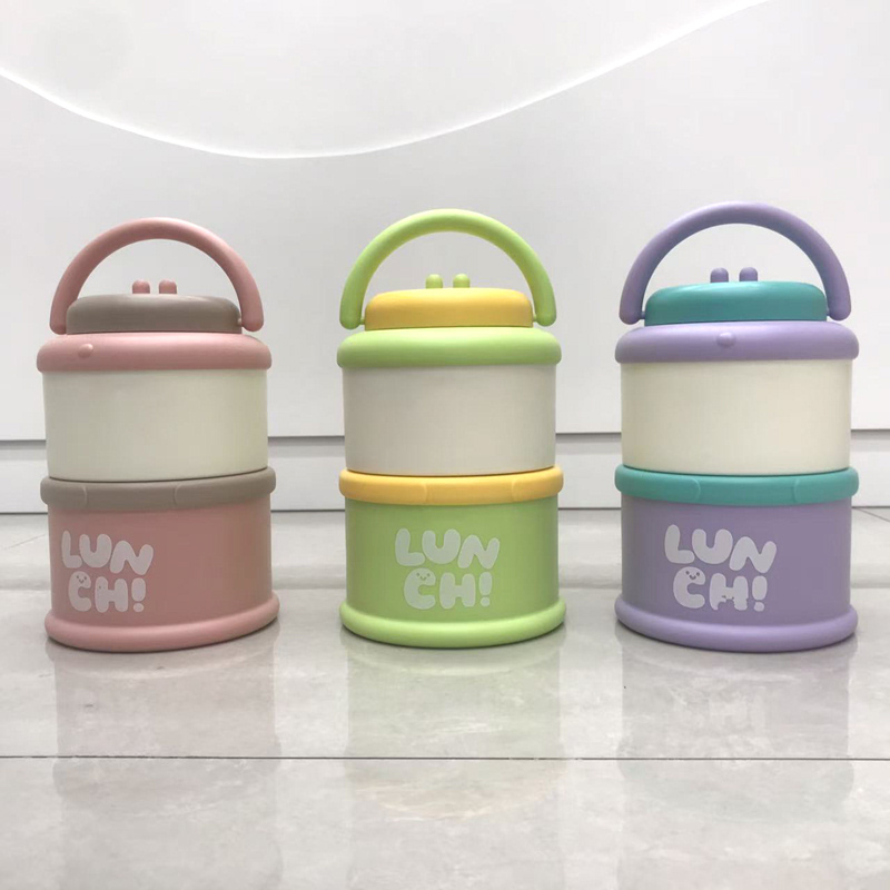 LUNCH!手提分层便当盒 密封防漏不锈钢餐盒 多彩学生上班族带饭保鲜盒详情4