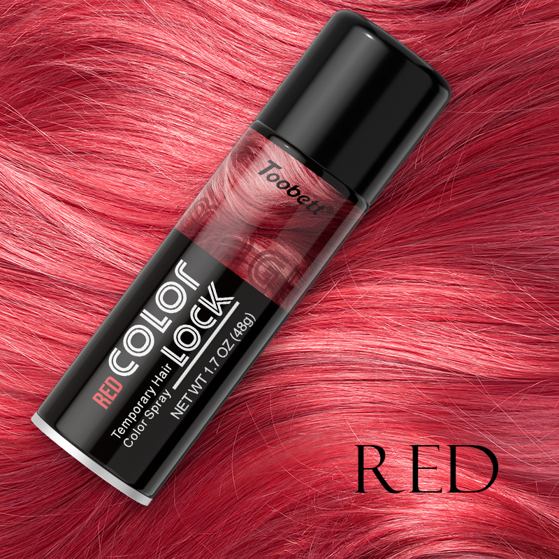 Spray de Color de pelo temporal rojo 48g OBM OEM ODM color de pelo temporal spray rojo personalizado