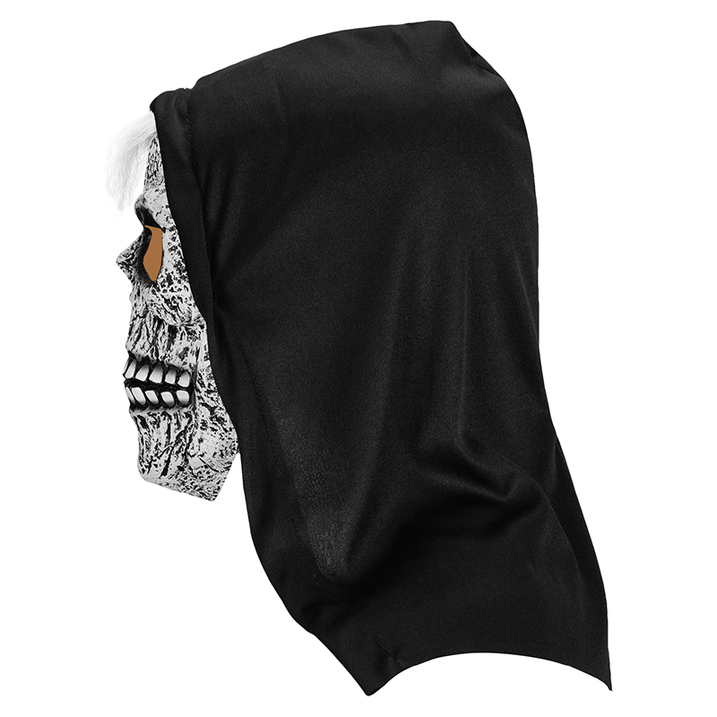 A skull mask, a terrifying black hood, and a mysterious Halloween must-have horror outfit. Application Scenario