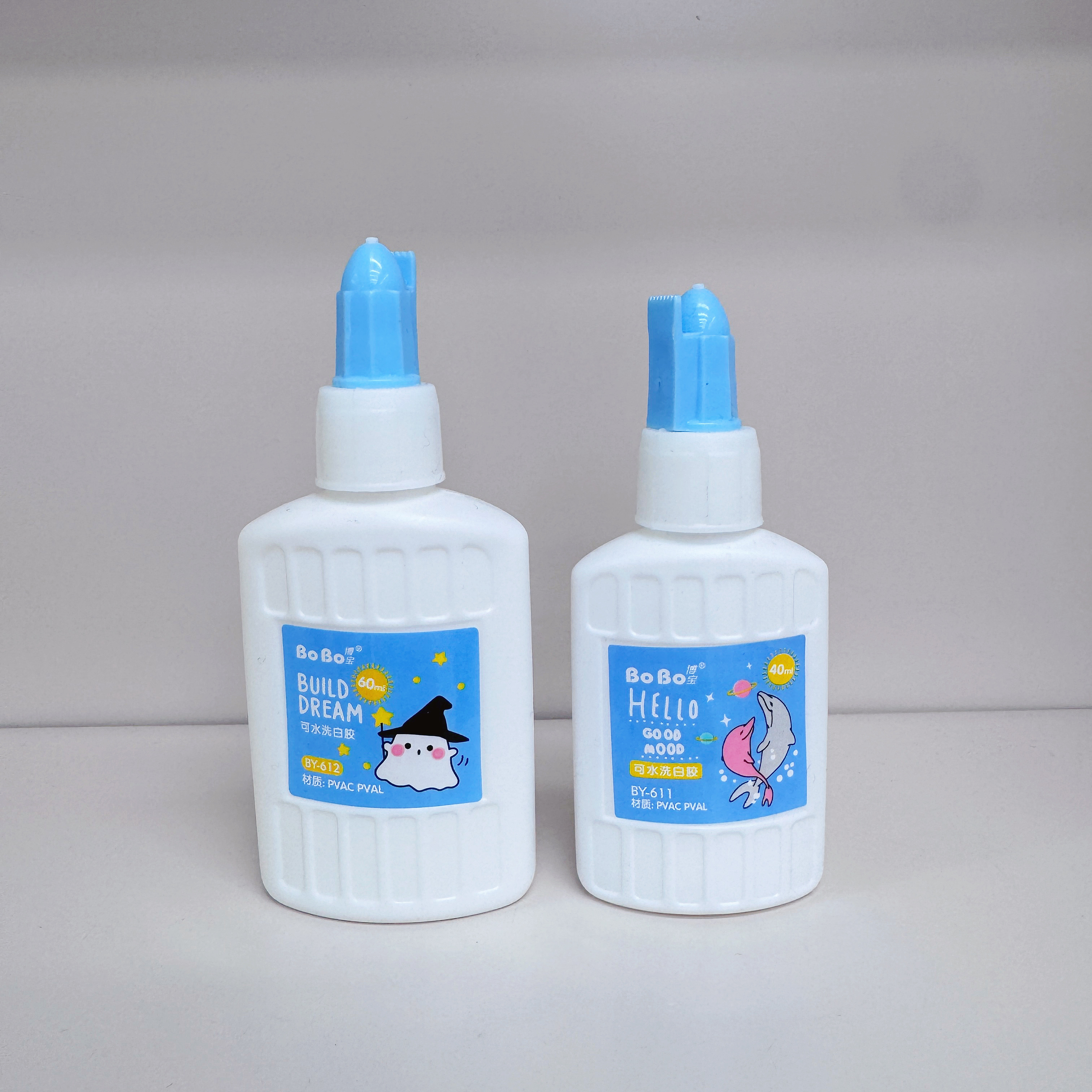 BY-612 White Glue 60ml, student-specific eco-friendly white glue, quick bonding, easy to use, odorless and free of formaldehyde Specification drawing