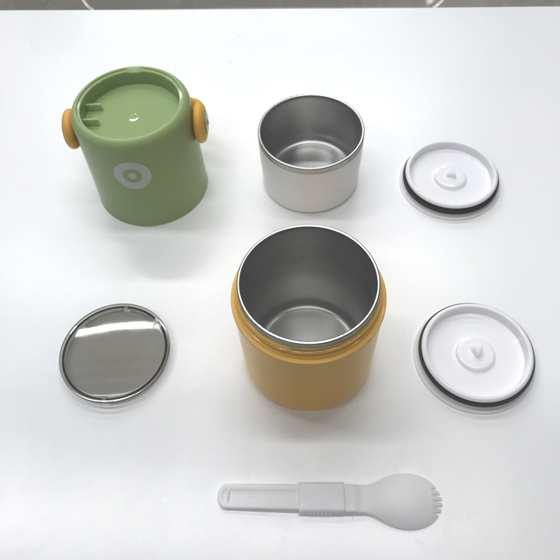 feeting手提分层保温餐盒 密封防漏不锈钢便当盒 多彩学生上班族带饭保鲜盒详情5