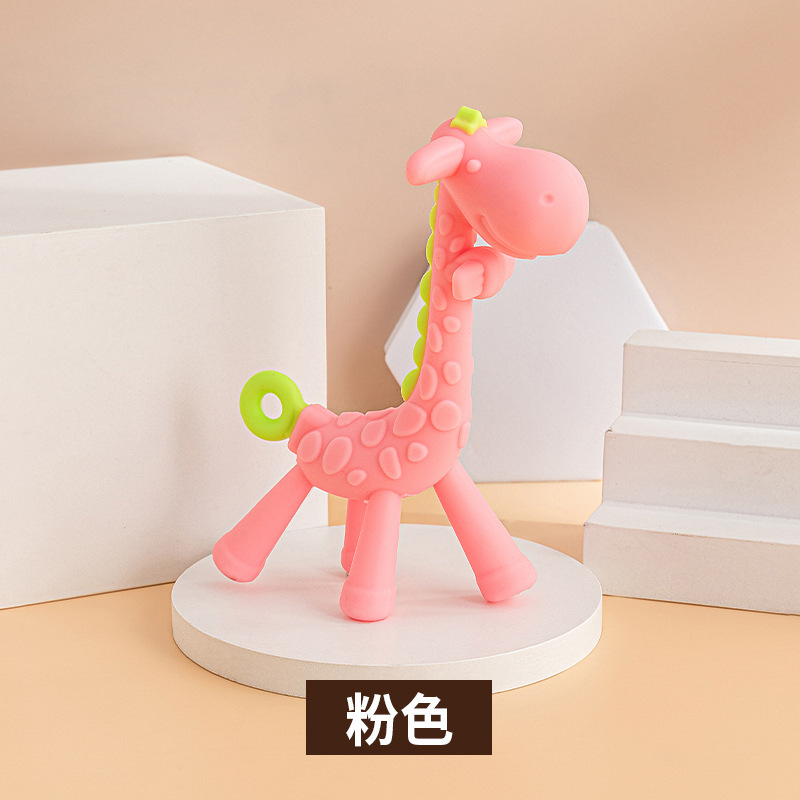 咬咬乐硅胶网袋安抚牙胶长颈鹿喂养辅食器儿童果蔬乐母婴用品批发