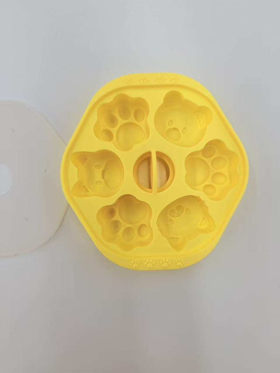 宝宝婴幼儿蒸糕模具月饼模具食品级婴儿辅食磨具模具小虎虎爪模具白底实物图