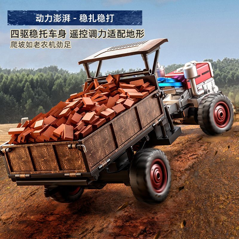 I wish to offer toy remote control tractors, full-scale remote control simulation trucks, four-wheel drive off-road remote control cars, toy boys' retro foreign trade export wholesale detail image 5