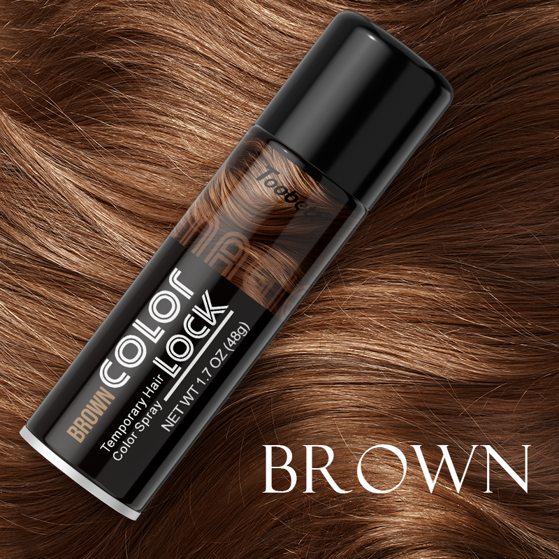Temporary Hair Color Spray Brown 48g OBM OEM ODM 临时染发喷雾棕色定制