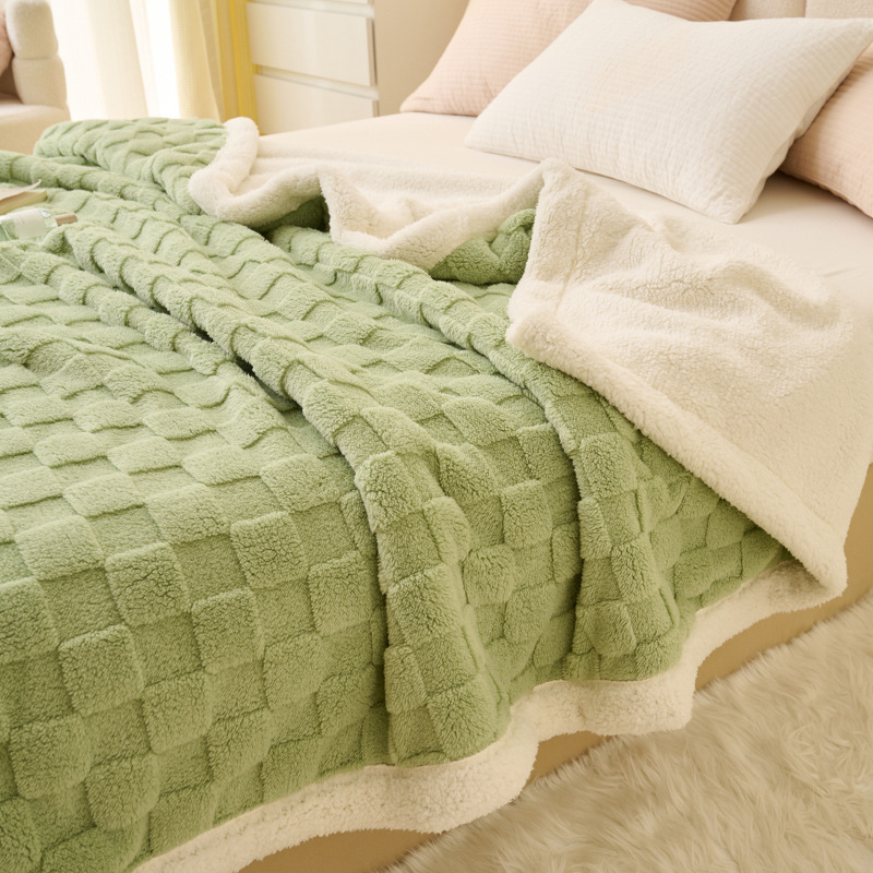 New Taff velvet blanket Water Cube double-layer thickened bed sheet Specification image