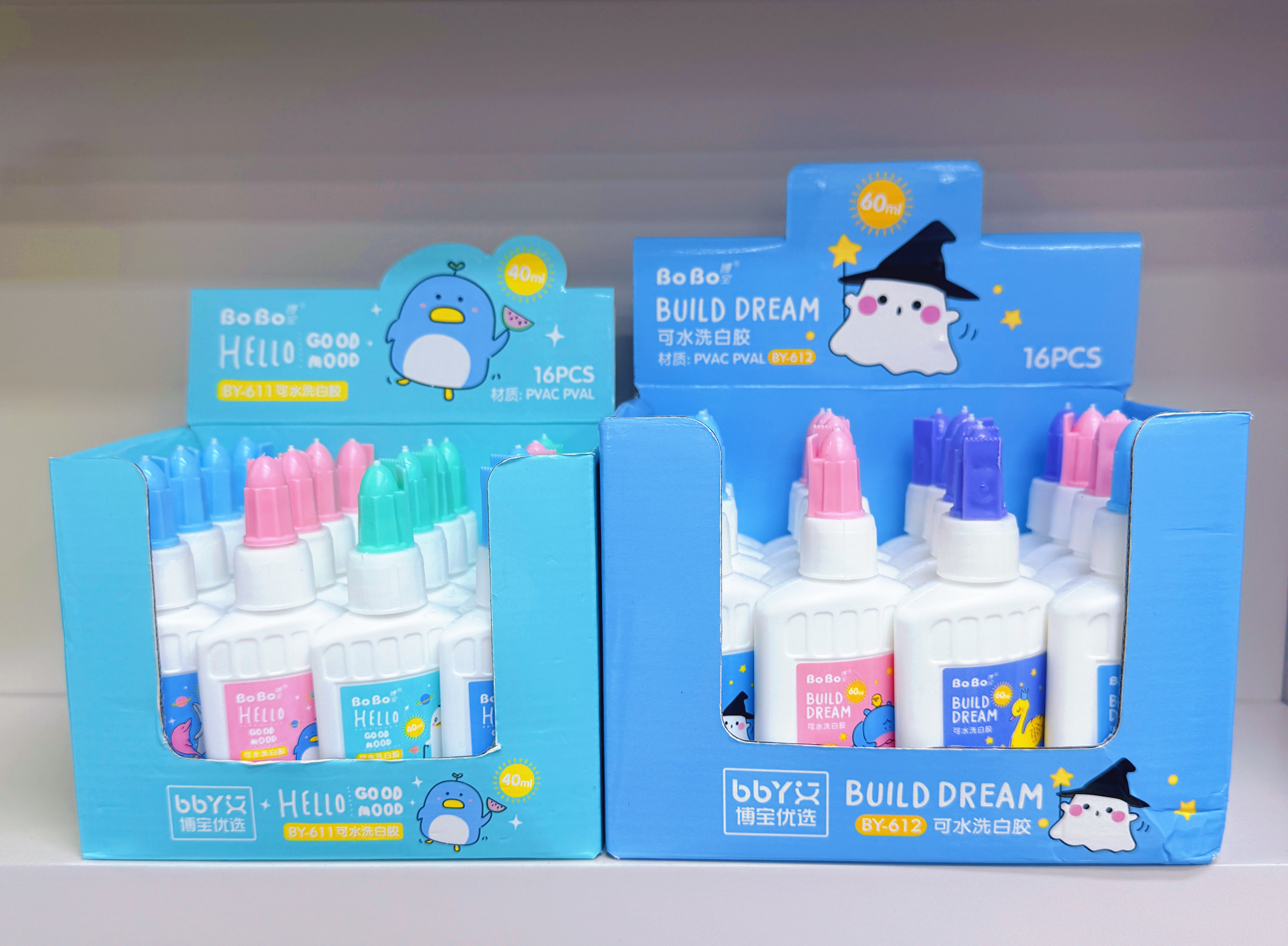 BY-612 White Glue 60ml, student-specific eco-friendly white glue, quick bonding, easy to use, odorless and free of formaldehyde details Picture