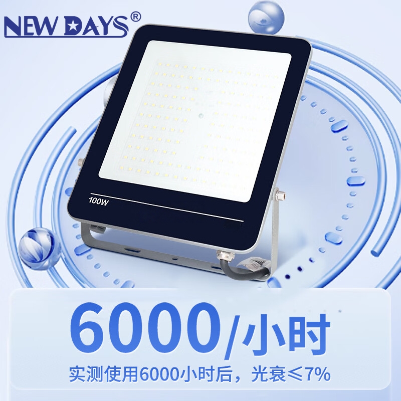 NEWDAYS brand's new cross-border e-commerce bestseller product, LEDIP66 waterproof and dustproof floodlight, street lamp, indoor and outdoor lighting, ultra-long battery life camping lamp details Picture