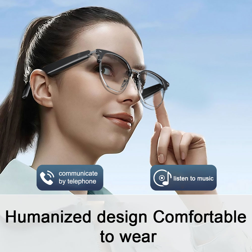 Color-changing smart glasses for outdoor sports, listening to music, making and receiving calls
