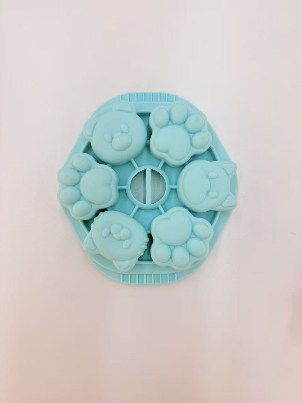 宝宝婴幼儿蒸糕模具月饼模具食品级婴儿辅食磨具模具小虎虎爪模具产品图