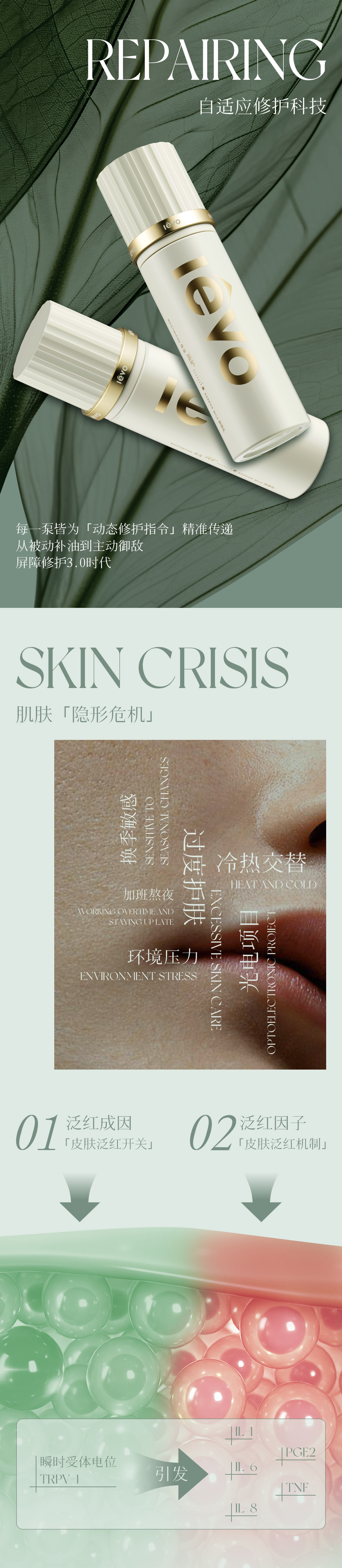 ievo动态屏障防护修护乳 敏感肌舒缓愈护保湿多功能自适应乳液 干油通用 100ml水乳敏感肌详情1