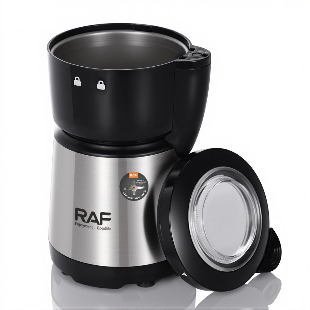 RAF European standard coffee grinder, electric dry grinder, household grinding cup, portable flour mill, stainless steel coffee grinder Application Scenario