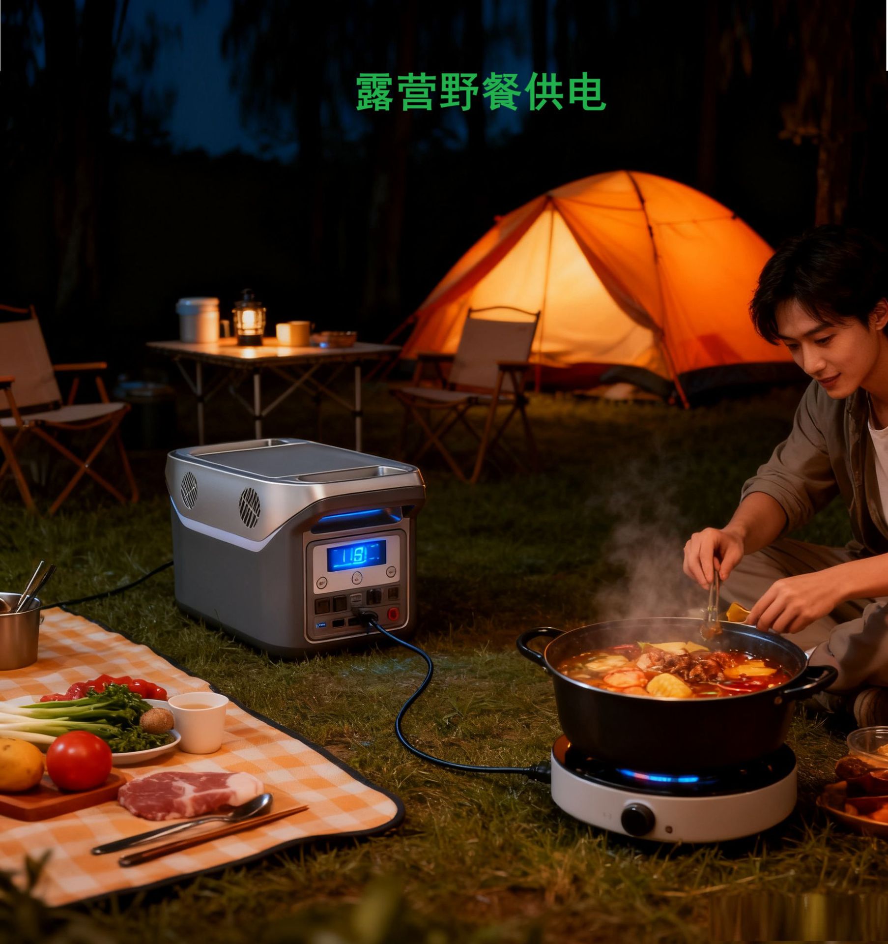 大功率户外移动电源便携式磷酸铁锂大容量露营摆摊应急储能电瓶详情4