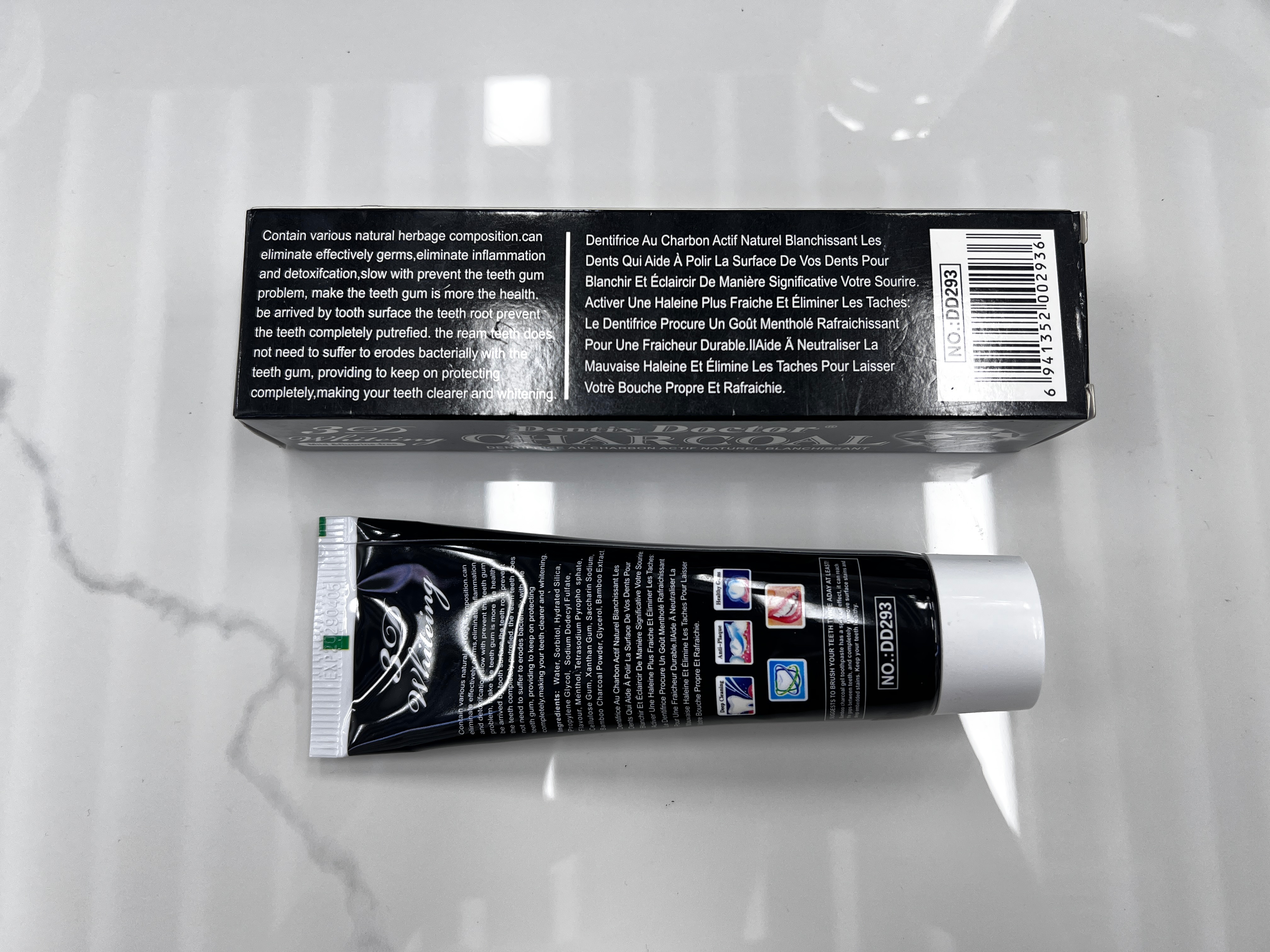 爱尚Airsun Dentix Doctor Charcoal 钻石竹炭牙膏 有效洁净牙齿 含有草本成分细节图