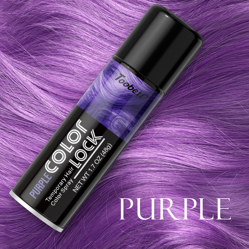 Spray de Color de pelo temporal Purple 48g OBM OEM ODM color de pelo temporal spray de color púrpura personalizado