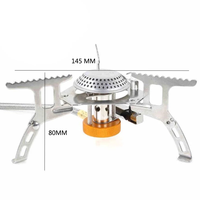 Split camping gas stove, portable picnic flat gas stove, electronic burner head, outdoor burner head stove Item Picture