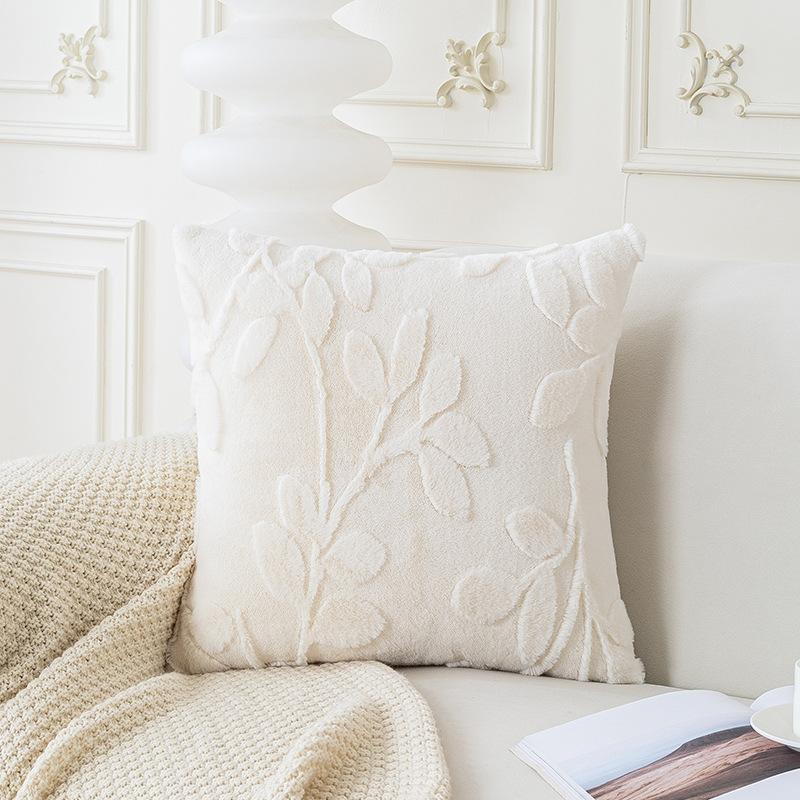 Modern, simple and plain plush pillowcase details Picture