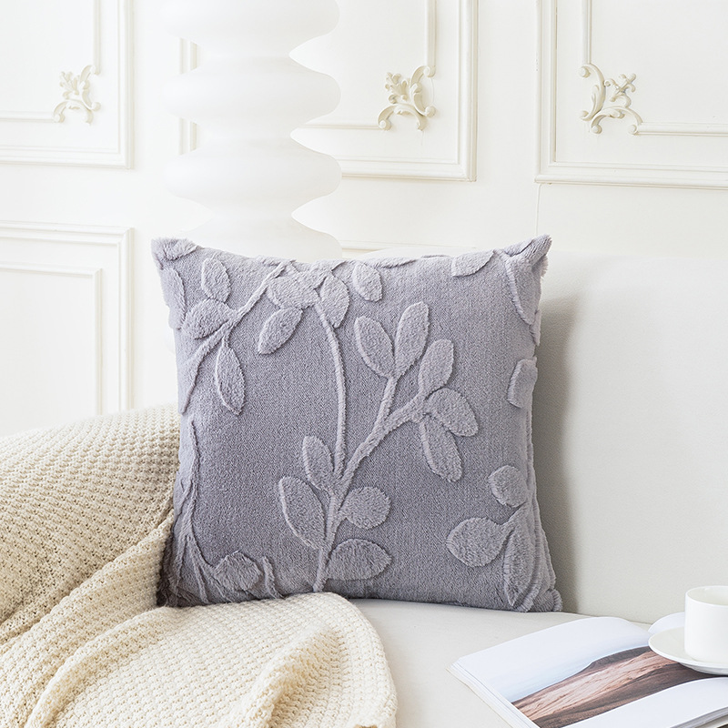 Modern, simple and plain plush pillowcase Application Scenario