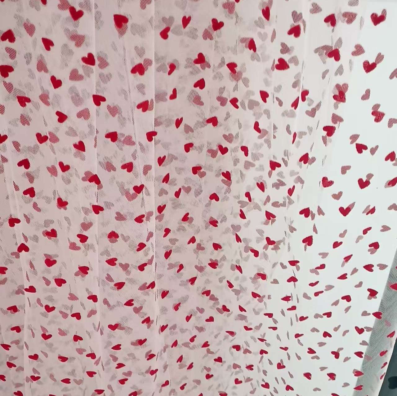 针织面料双层网眼布三明治网布帽网低弹网眼布21白底实物图