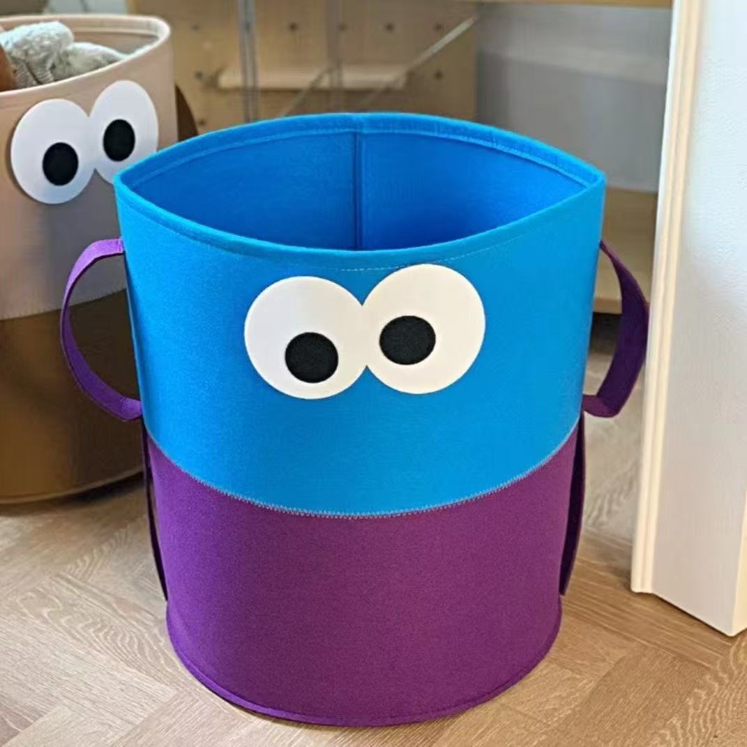 Douyin's best-selling infant and toddler large-capacity, eye-matching, foldable children's felt toy, storage, miscellaneous storage, and clothes basket Item Picture