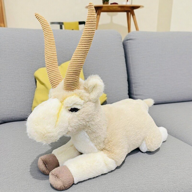 Customized plush toys of simulated animals, Saiga antelope dolls, throw pillows, skin-friendly soothing gifts, accessories and decorative items from the manufacturer Specification image