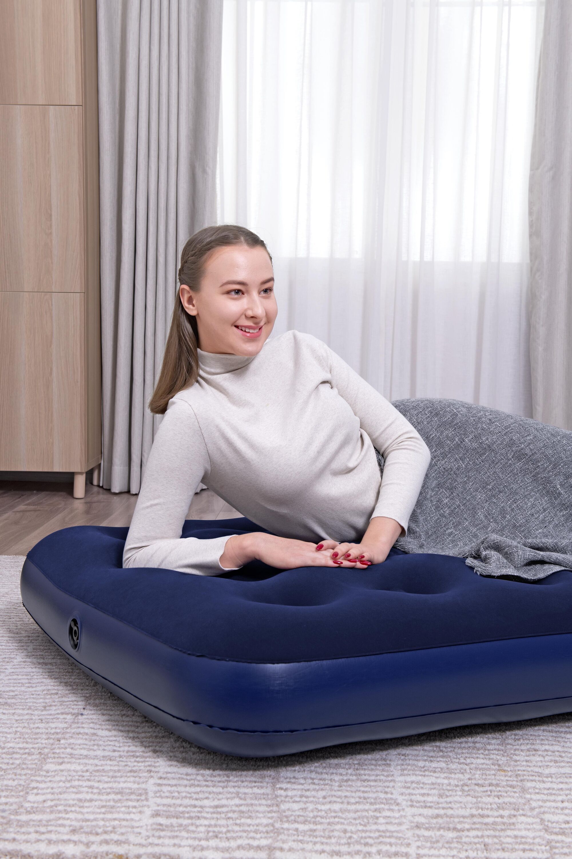 Bestway67001 Lazy Person Outdoor Inflatable Bed, Air Cushion Bed Mattress, Single Person Inflatable mattress details Picture