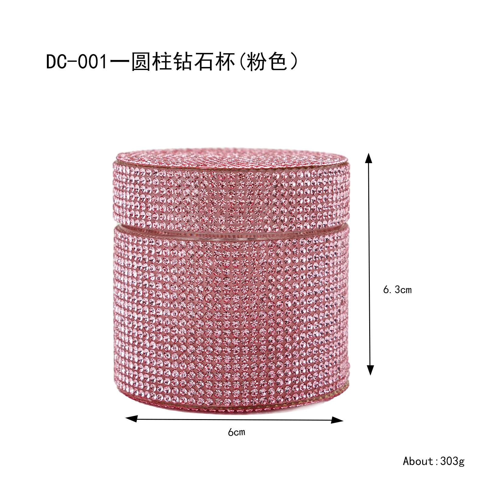 Nail art crystal cup, high-end pen cleaning cup, square transparent glass cleaning container full of diamonds, covered cup, jewelry cup detail image 3