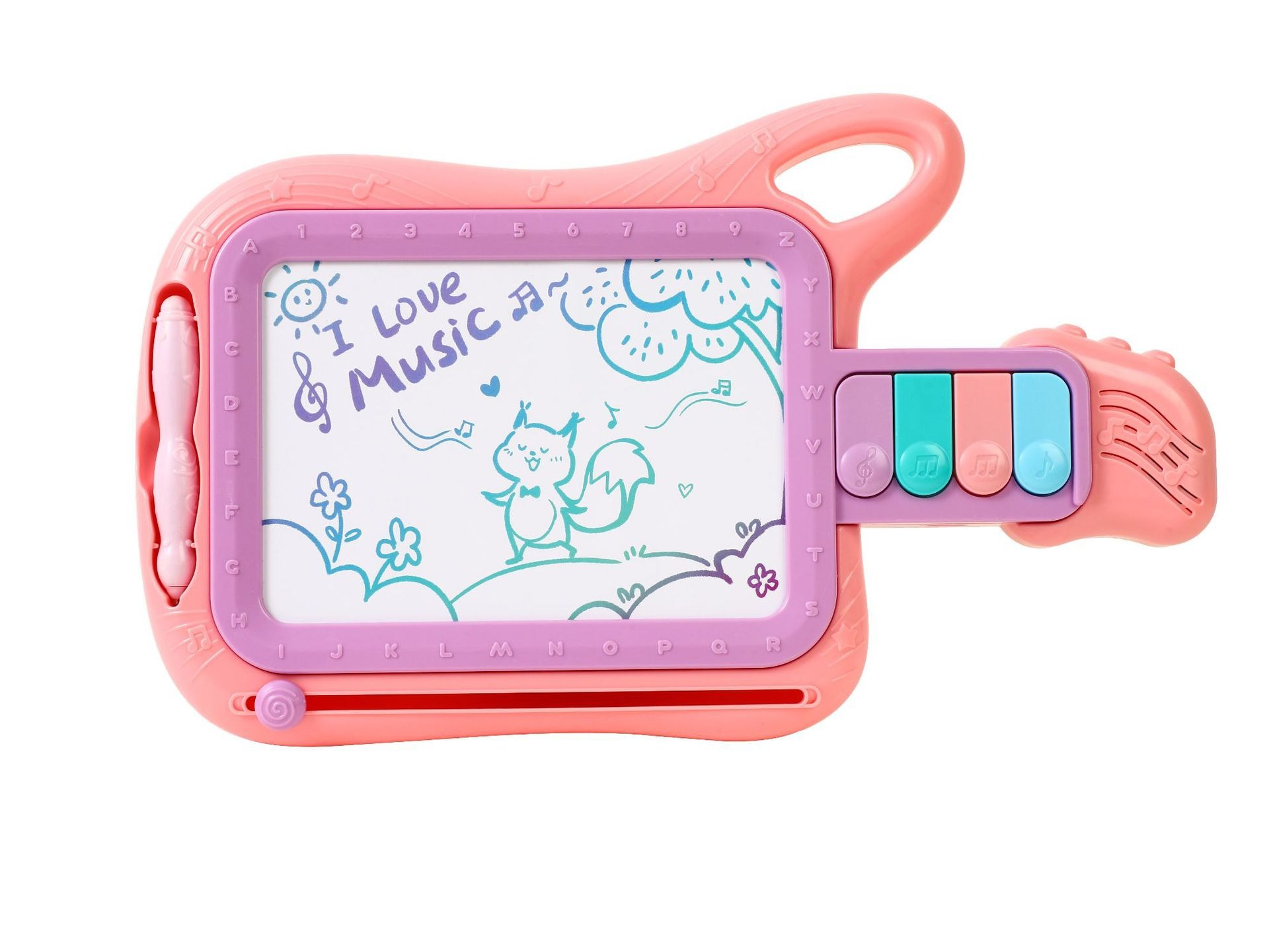 吉他音乐画板代发儿童磁性画板批发算盘几何印章涂鸦板磁力写字板益智玩具厂家