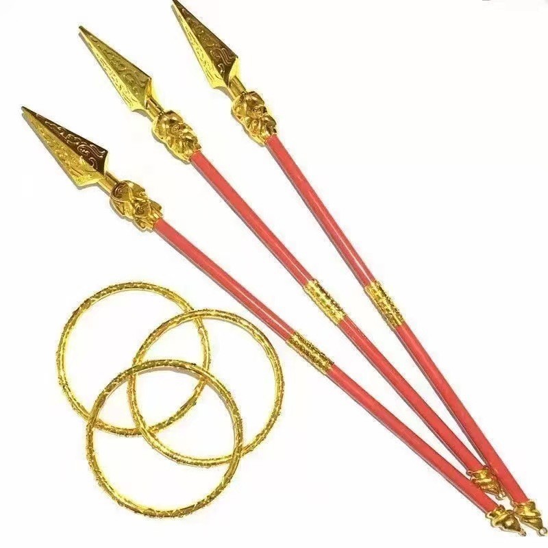 哪咤发箍4件套武器儿童玩具火尖枪发箍兵器模型乾坤圈发卡