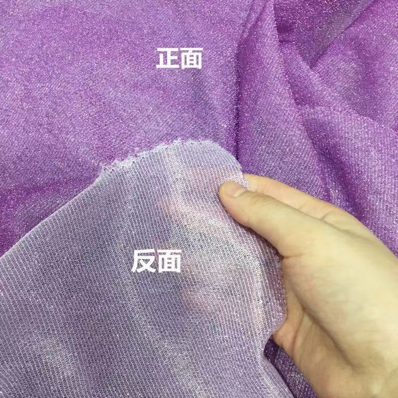 金银颗粒满天星亮丝闪光纱炫彩印度纱布料礼服摄影背景布服装面料产品图