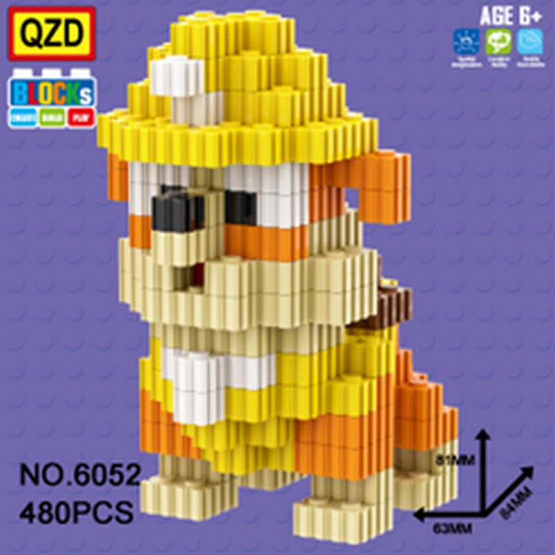 6052兼容乐高小颗粒动画卡通公仔积木儿童科教益智拼装玩具创意 DIY串联积木多国热卖送礼好物 亲子互动趣味拼搭玩具