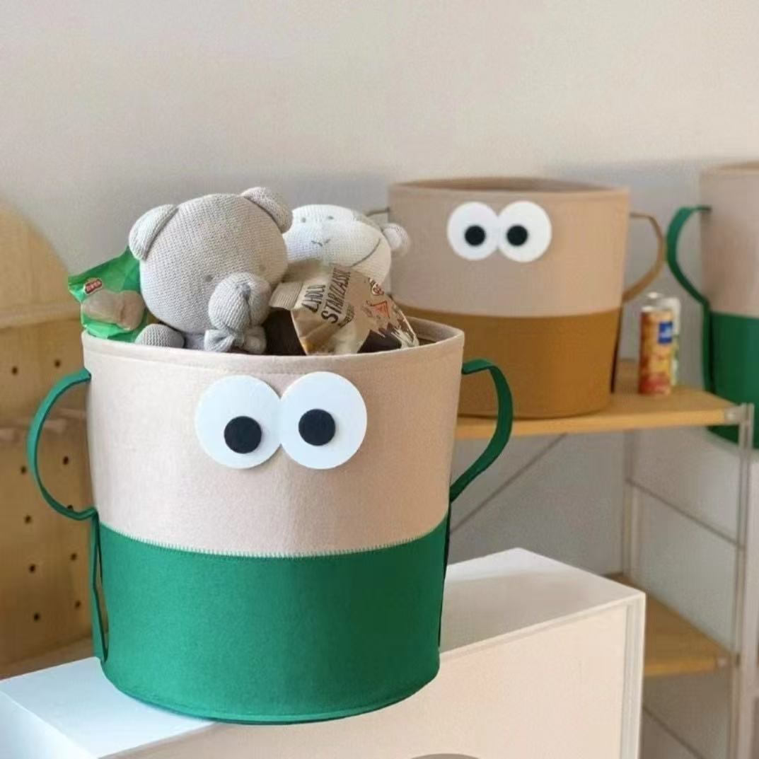 Douyin's best-selling infant and toddler large-capacity, eye-matching, foldable children's felt toy, storage, miscellaneous storage, and clothes basket details Picture