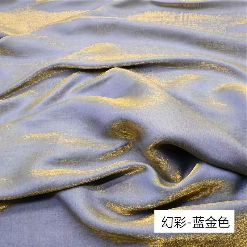 幻彩礼服旗袍布料古风汉服民族风马面裙大袖衫连衣裙婚纱服装面料白底实物图