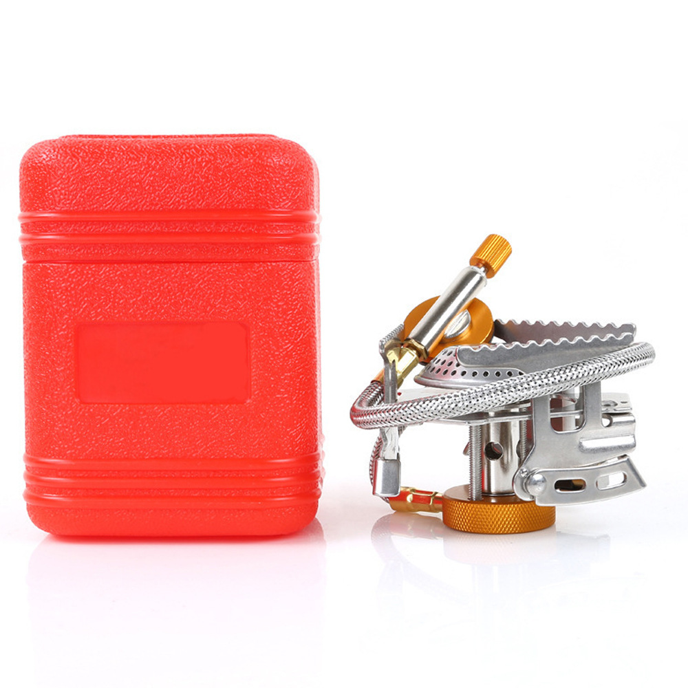 Split camping gas stove, portable picnic flat gas stove, electronic burner head, outdoor burner head stove details Picture