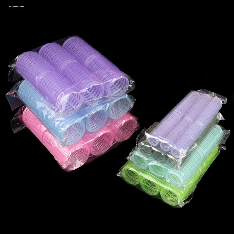 Air bangs curling iron solid color fixed curling iron simple self-adhesive hair curling iron hollow curls Specification image