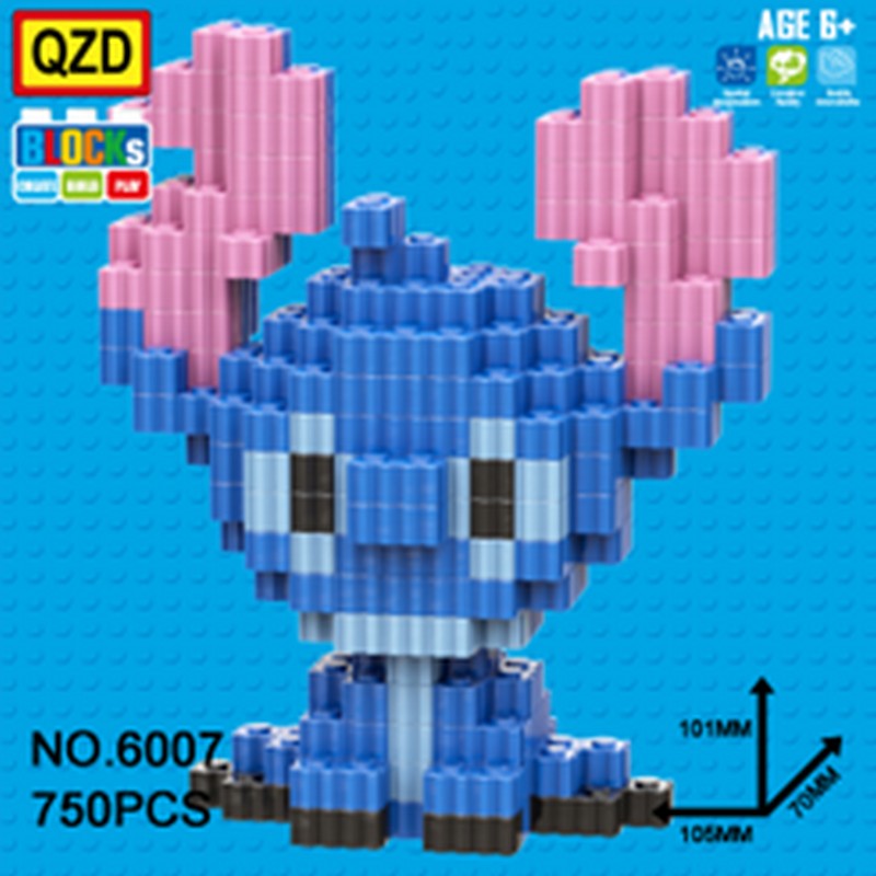 6007兼容乐高小颗粒动画卡通公仔积木儿童科教益智拼装玩具创意 DIY串联积木多国热卖送礼好物 亲子互动趣味拼搭玩具