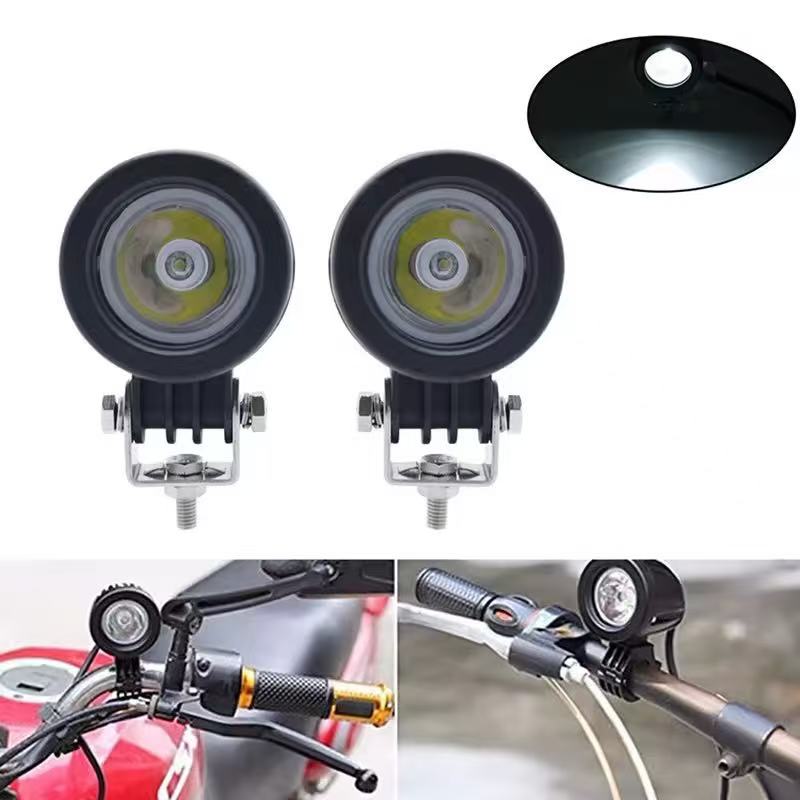 2-inch circular 10W floodlight for motorcycles, automotive led work light, engineering vehicle light, motorcycle modification light full figure