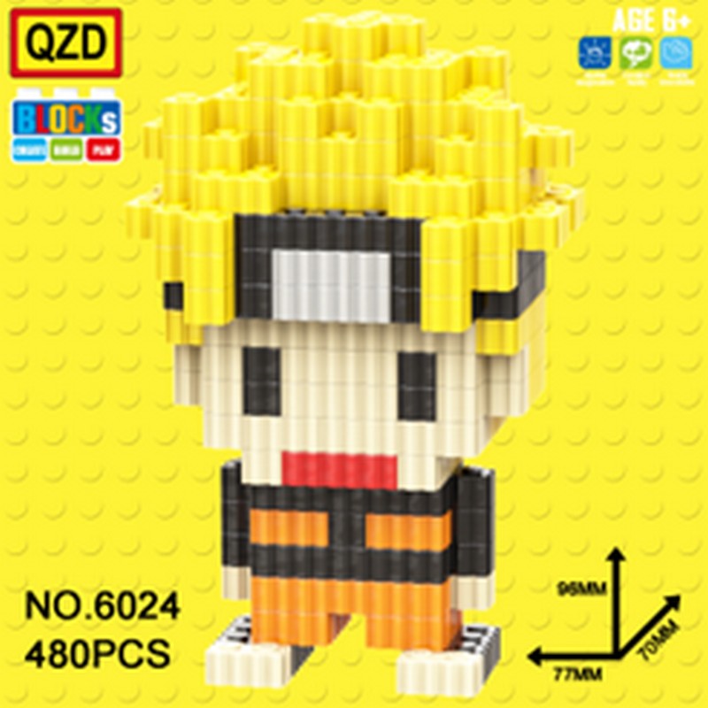 6024兼容乐高小颗粒动画卡通公仔积木儿童科教益智拼装玩具创意 DIY串联积木多国热卖送礼好物 亲子互动趣味拼搭玩具