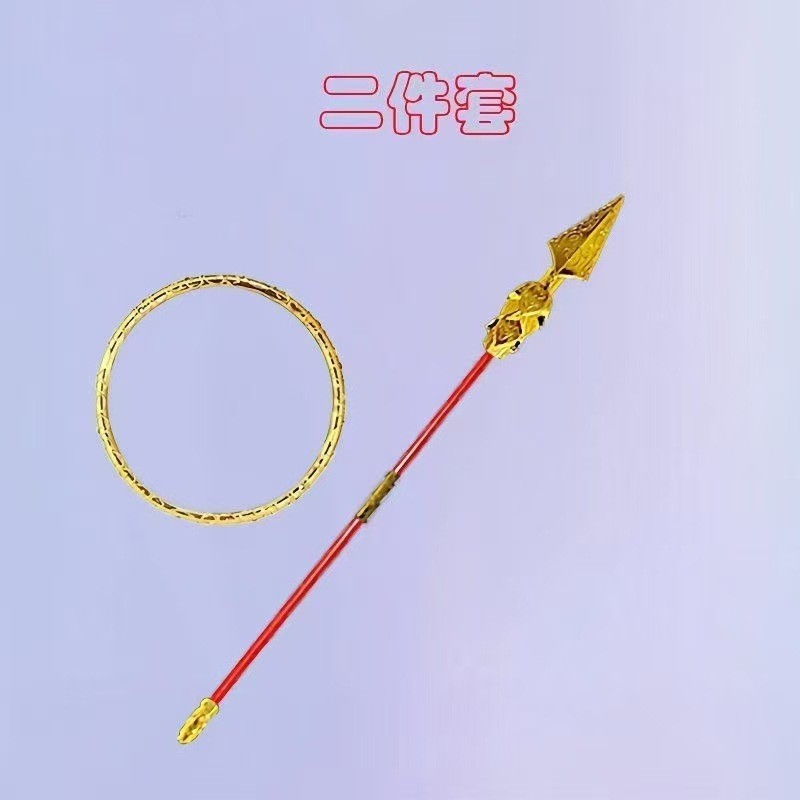 哪咤发箍4件套武器儿童玩具火尖枪发箍兵器模型乾坤圈发卡细节图