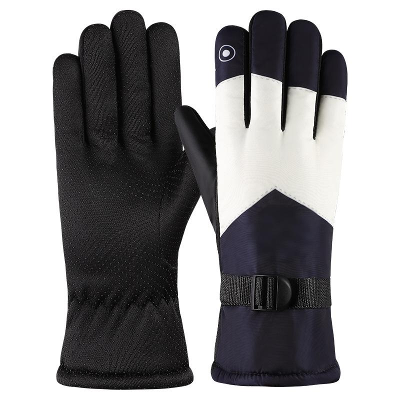 户外运动保暖手套滑雪冬季保暖加绒加厚防水户外骑行防风防寒手套产品图