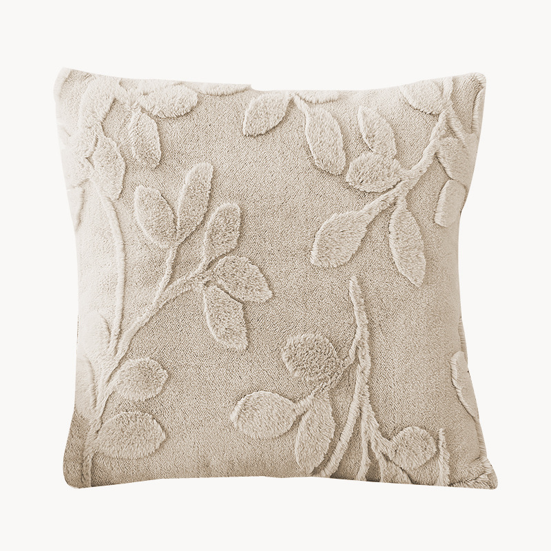 Modern, simple and plain plush pillowcase