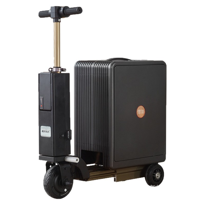 红太阳科技免托运可扩张大容量登机箱静音万向轮可坐人侧开盖行李箱20寸扩展