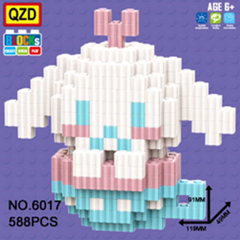 6017兼容乐高小颗粒动画卡通公仔积木儿童科教益智拼装玩具创意 DIY串联积木多国热卖送礼好物 亲子互动趣味拼搭玩具