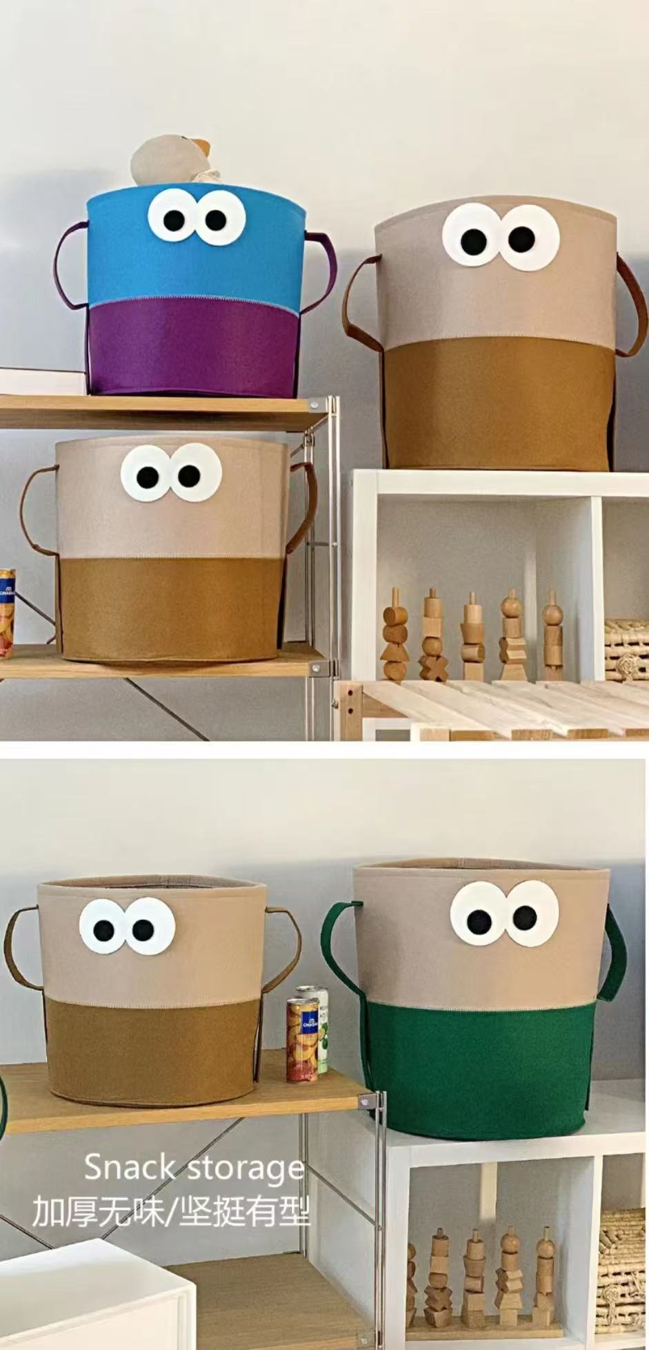 This is a best-selling product for mothers and babies, featuring a large-capacity, eye-matching, foldable felt children's toy, storage, miscellaneous items, and a clothes basket pic 12