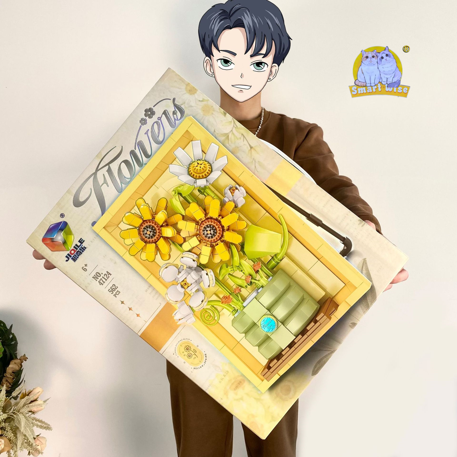 Girls' big gift box of educational building blocks, small piece assembly compatible with Lego bricks, children's toys wholesale