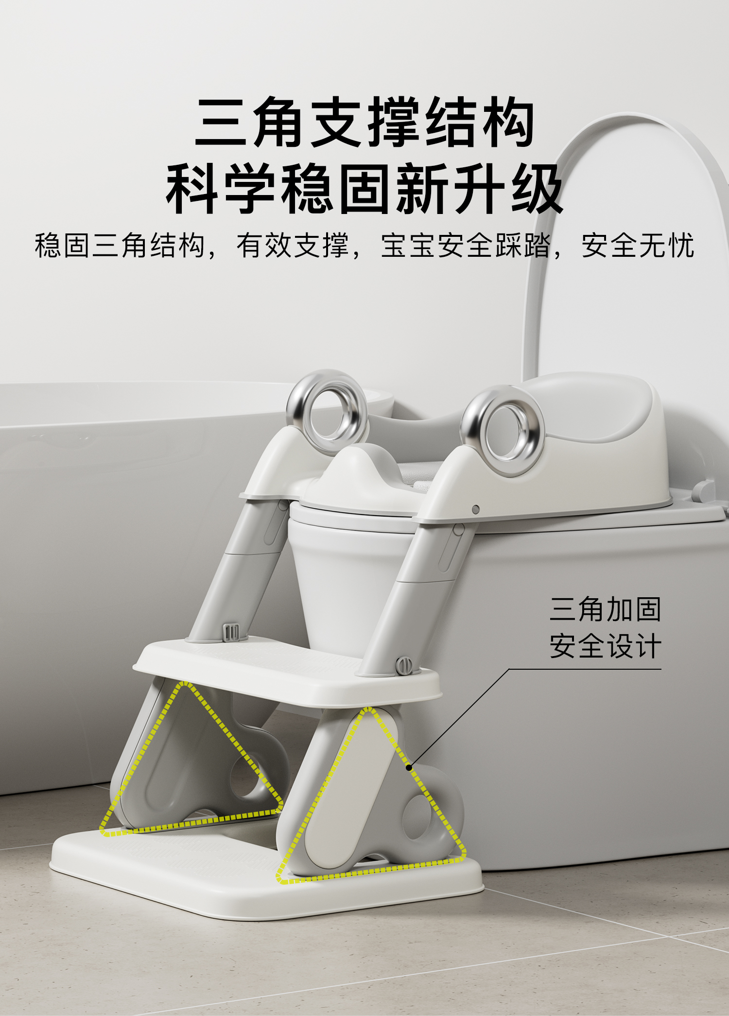 儿童坐便器楼梯式马桶圈宝宝便携辅助凳折叠阶梯式母婴用品详情8