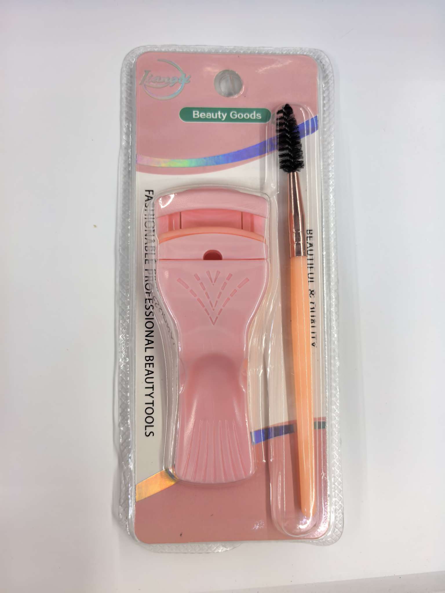 Cute fishtail eyelash curler set, curling and long-lasting portable press-type wide-angle eyelash curler and eyelash brush in stock for wholesale Item Picture